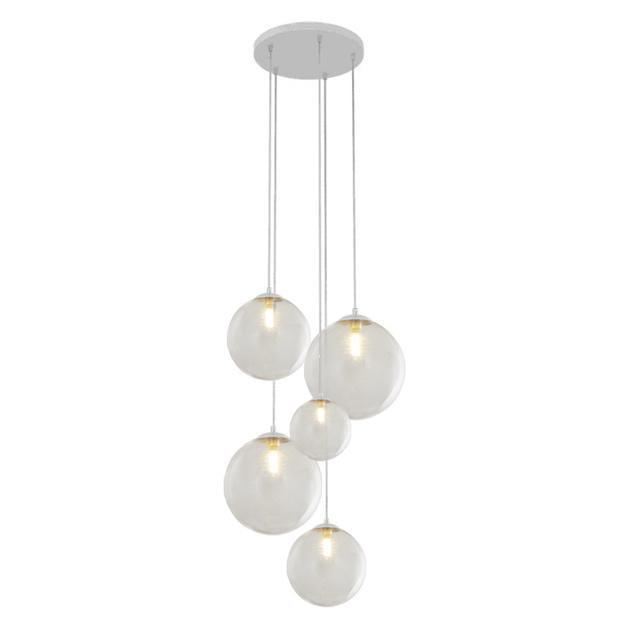 Підвісний світильник Valeso на п'ять сферичних плафонів G9 IP20 HN8413-5 60W Білий (28686548)