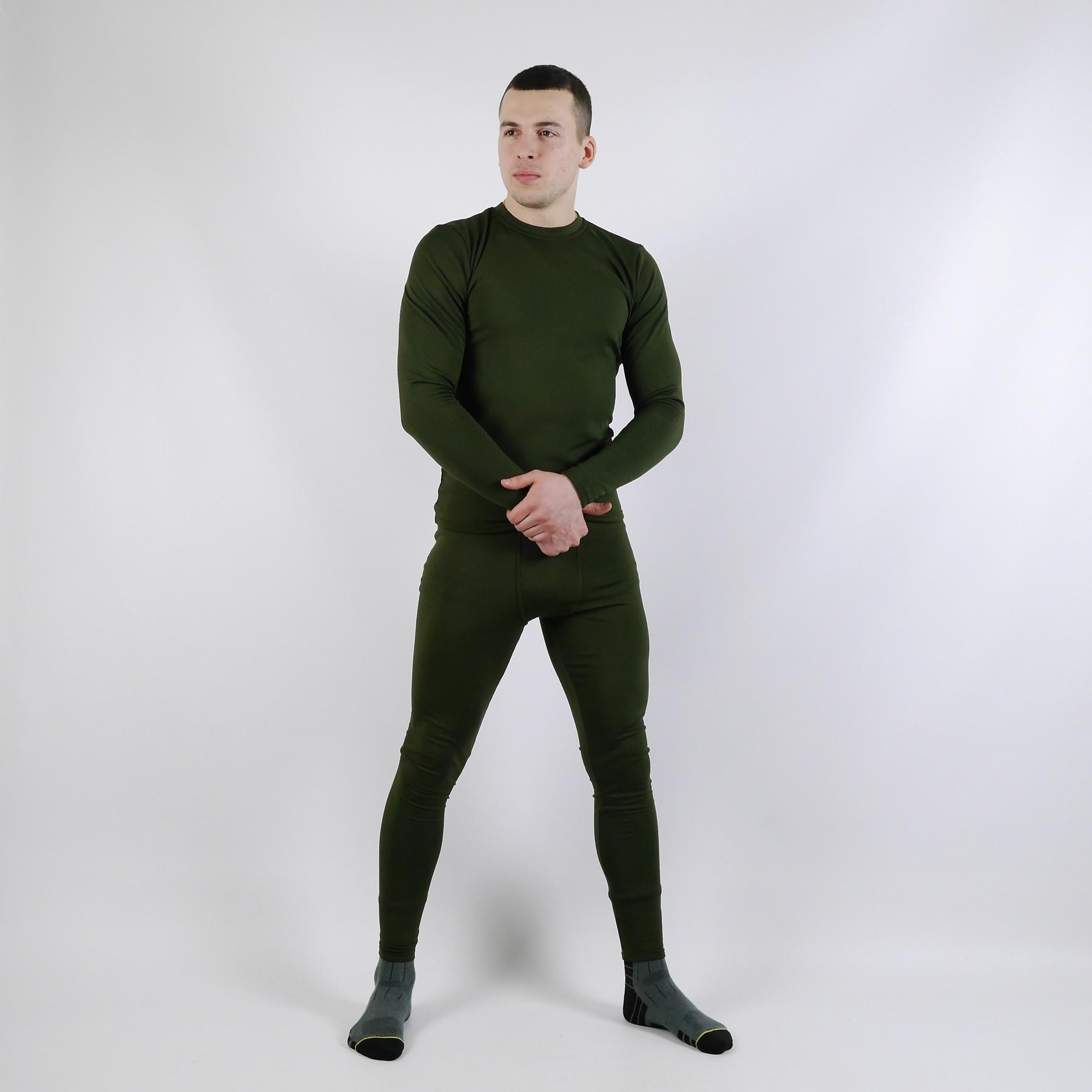 Комплект термобелья на флисе XXXL Оливковый (1144-XXXL) - фото 2 Комплект термобелья на флисе XXXL Оливковый (1144-XXXL) - фото 2