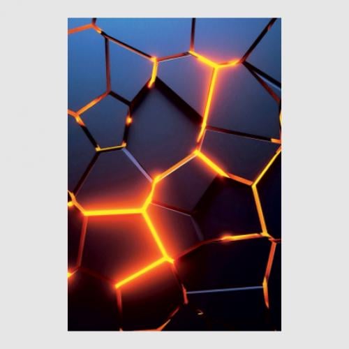 Стикер Cracked Blocks 30,7x45 см Разноцветный (21560446)