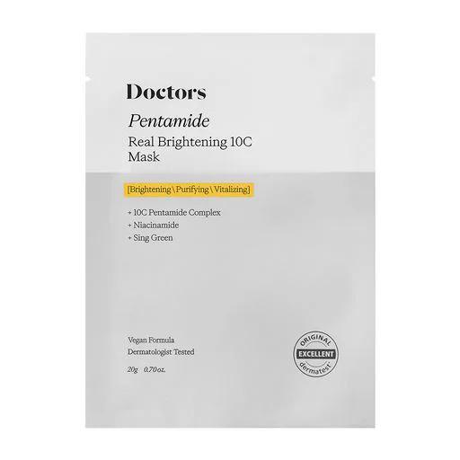 Маска тканинна для освітлення та рівного тону шкіри Doctors Pentamide Real Brightening 10C Mask 20 мл