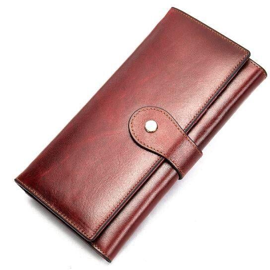 Кошелек женский Vintage 14916 из натуральной кожи с отделениями для карточек и монетницей Бордовый (168-136-14916)