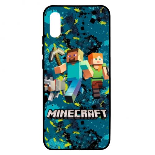 Чохол для Xiaomi Redmi 9a Minecraft Steve Alex And Dog - фото 1