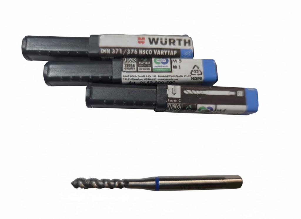 Метчик WURTH М5 HSSCo винтовая канавка
