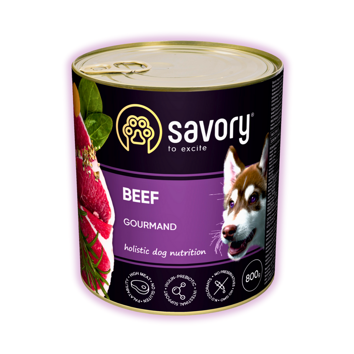 Корм влажный для взрослых собак Savory паштет с говядиной для всех пород 800 г х 6 шт. (29818764)