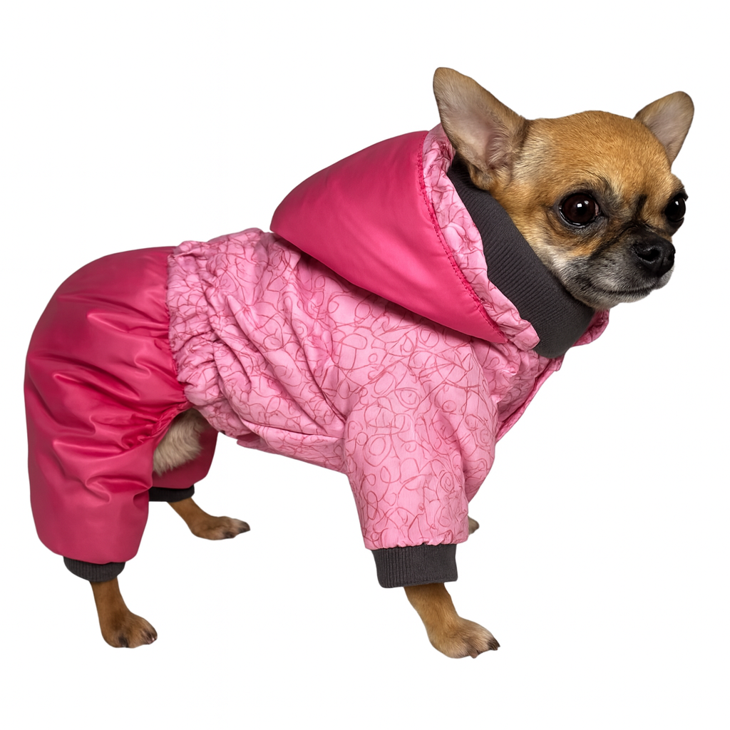 Комбинезон для собак девочек Diego Mini Snow Сердце для мелких пород S (124182253)