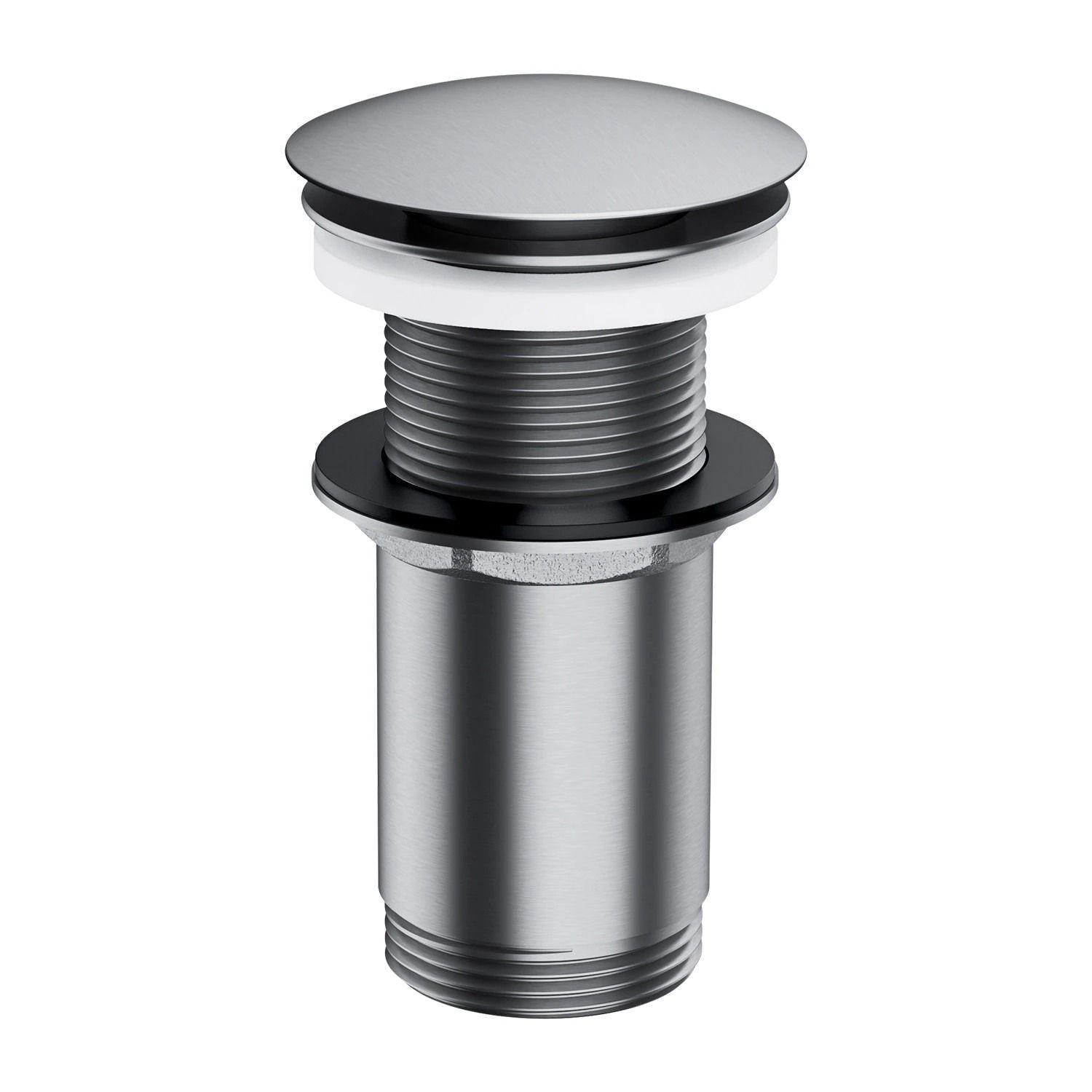 Клапан донный Omnires Click-Clack 1 1/4" для умывальника Никель брашированный (A716NI)