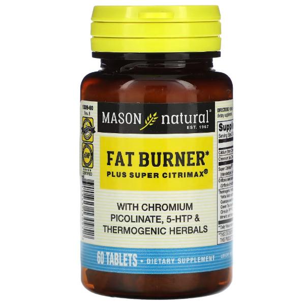 Экстракт для похудения Mason Natural Fat Burner Plus Super Citrimax 60 таб. (000021427) Экстракт для похудения Mason Natural Fat Burner Plus Super Citrimax 60 таб. (000021427)