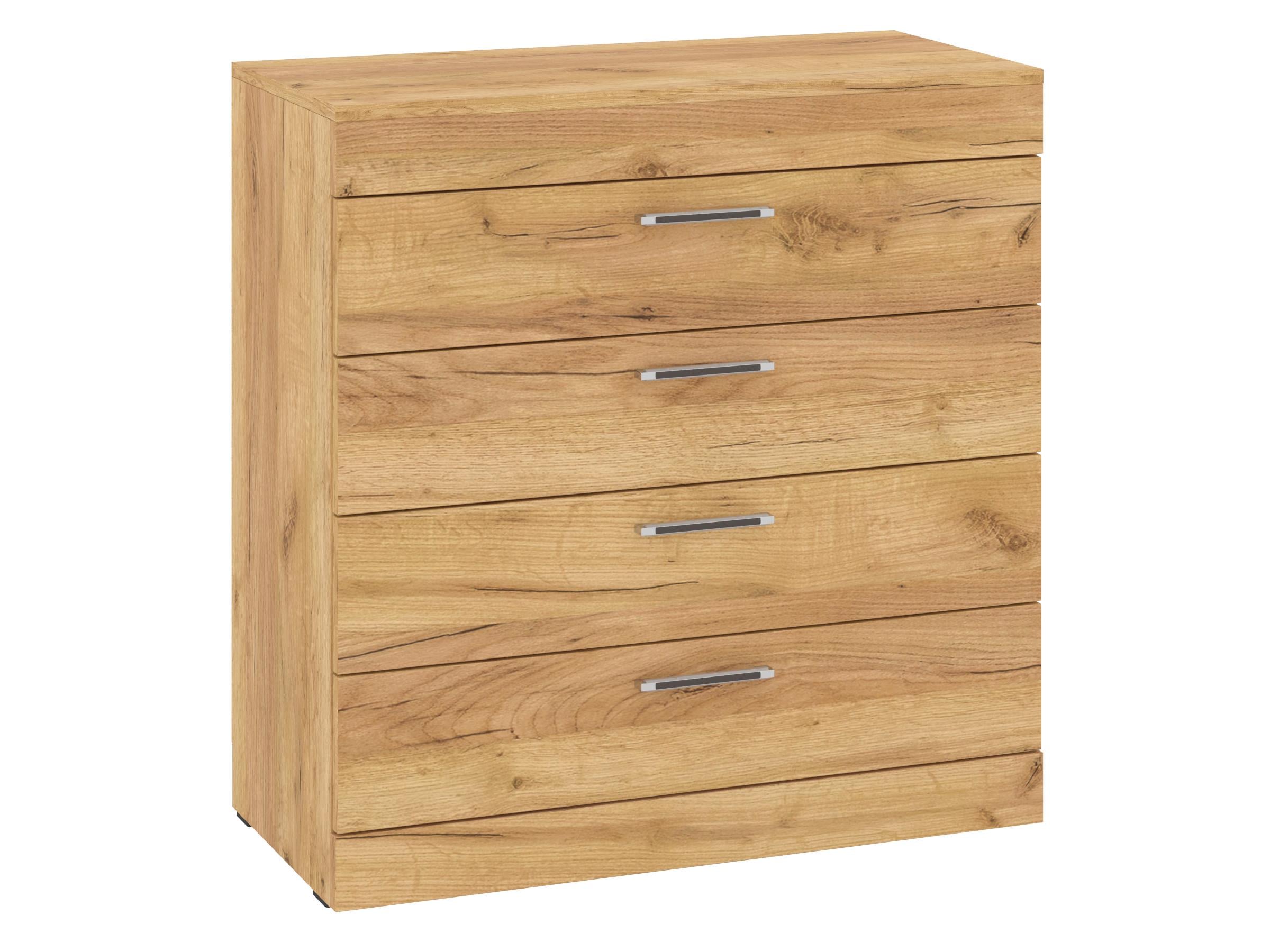Комод с ящиками PEHOTIN Моника К-4 ДСП 80х37,6х79,5 см Дуб тахо (PN-100531)