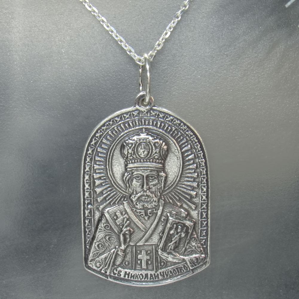 Срібна ладанка Святий Миколай Чудотворець (1138094534) - фото 3 Срібна ладанка Святий Миколай Чудотворець (1138094534) - фото 3