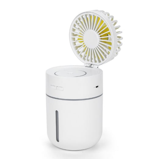 Портативный увлажнитель воздуха SUNROZ T9 Humidifying Fan с вентилятором для дома 2000mAh Белый (SUN7313)