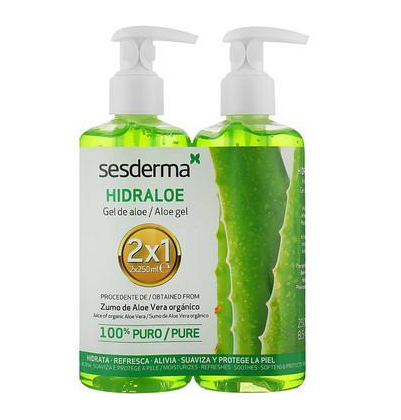 Набор гель для лица и тела SesDerma HIDRALOE Aloe Gel 2x250 мл (2047795637)