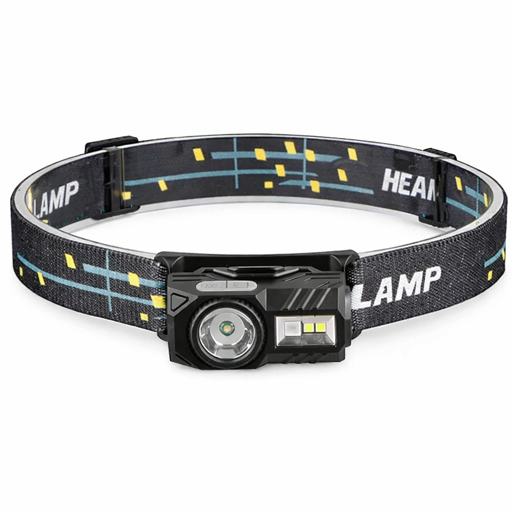 Фонарь налобный T131 XPE+3SMD с сенсором движения USB Type-C до 50 м (31572739)