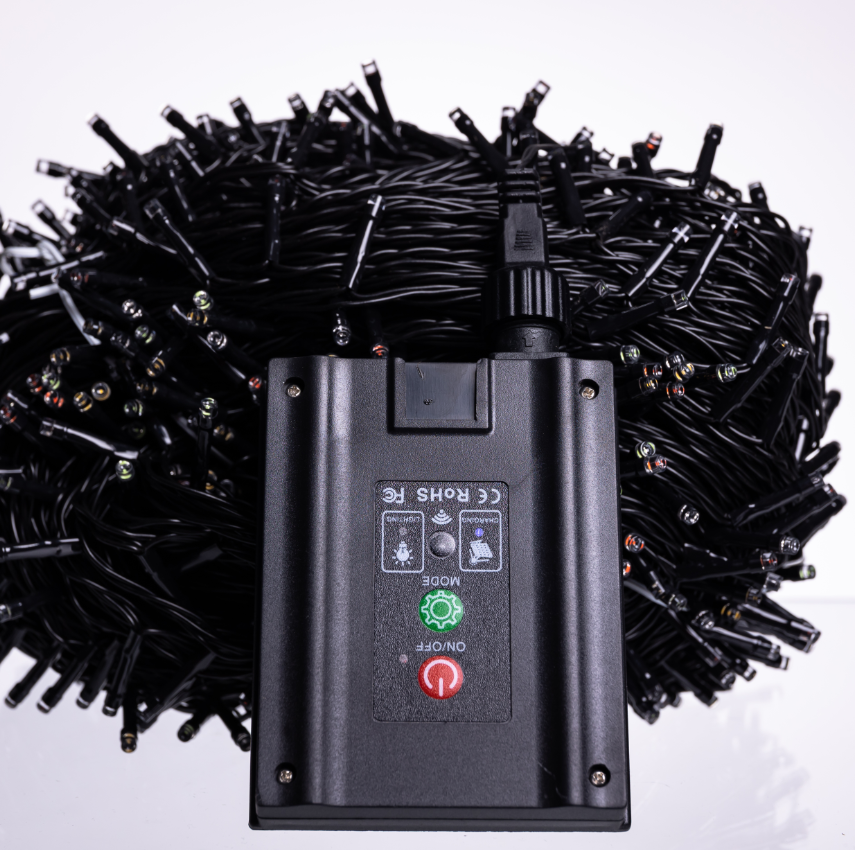 Гирлянда нить уличная 1000 LED 100 м на солнечной батарее черная нить с пультом ДУ Разноцветный - фото 5 Гирлянда нить уличная 1000 LED 100 м на солнечной батарее черная нить с пультом ДУ Разноцветный - фото 5