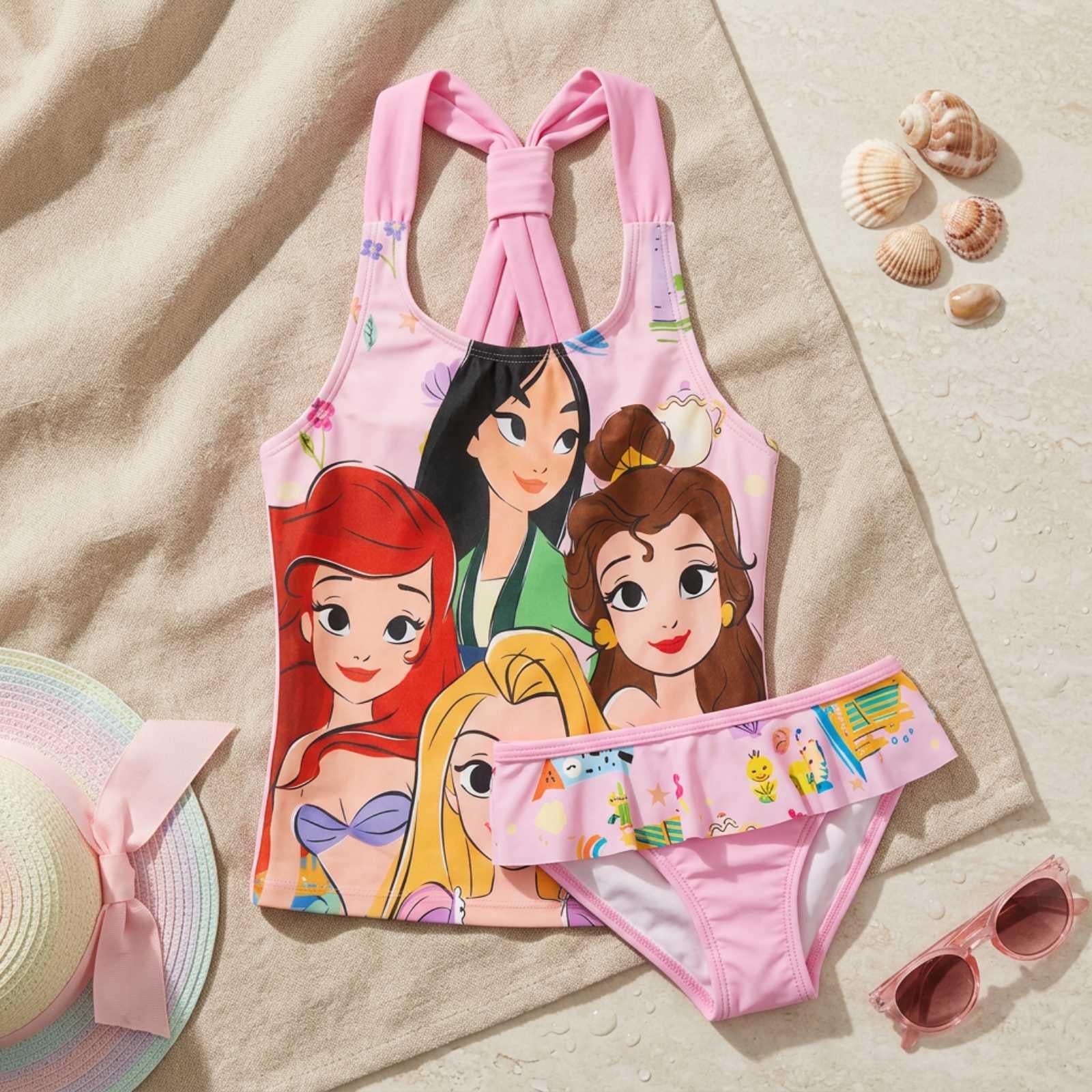 Купальник раздельный Disney принцессы для девочки 122-128 см 6-8 лет (9765310)