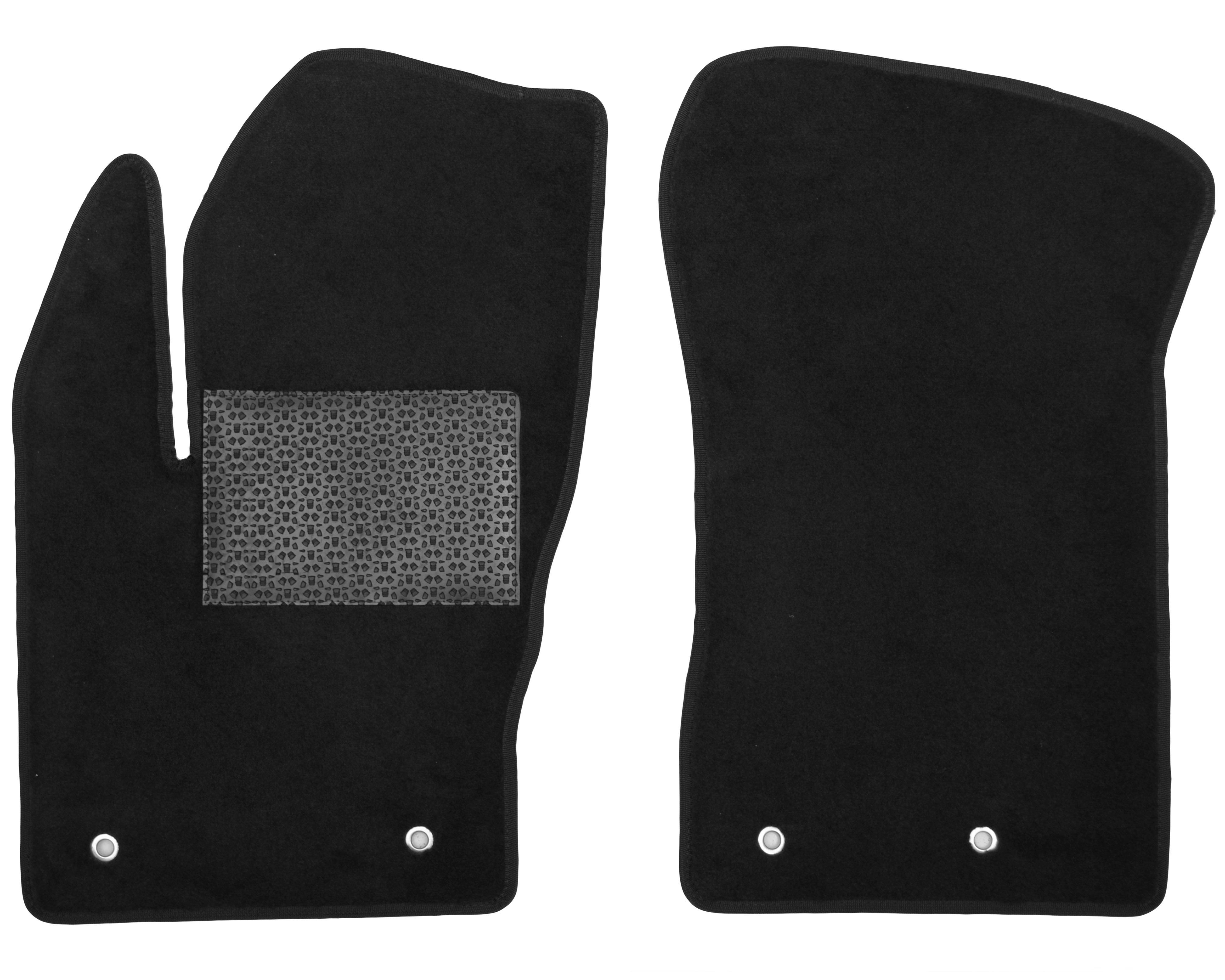 Коврики в салон передние для Fiat 500X '14- текстильные Черный (166600)