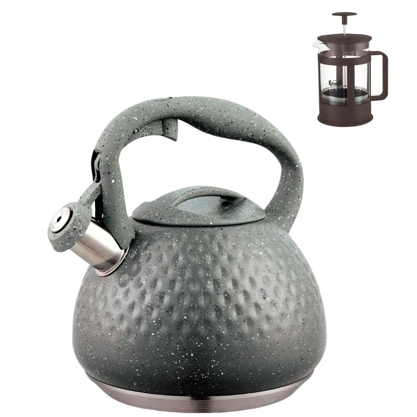 Чайник Krauff Griseo 2,7 л с френч-прессом 1000 мл (28805)