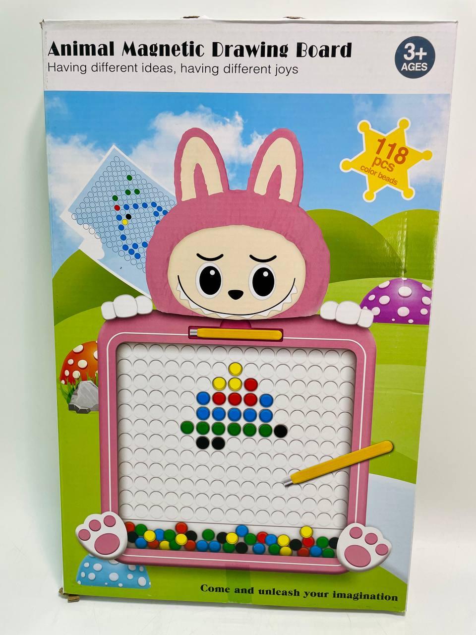 Мозаика магнитная Лабубу стилус цветные шарики 16 двусторонних карточек 40х2,5х25 см Розовый - фото 8 Мозаика магнитная Лабубу стилус цветные шарики 16 двусторонних карточек 40х2,5х25 см Розовый - фото 8