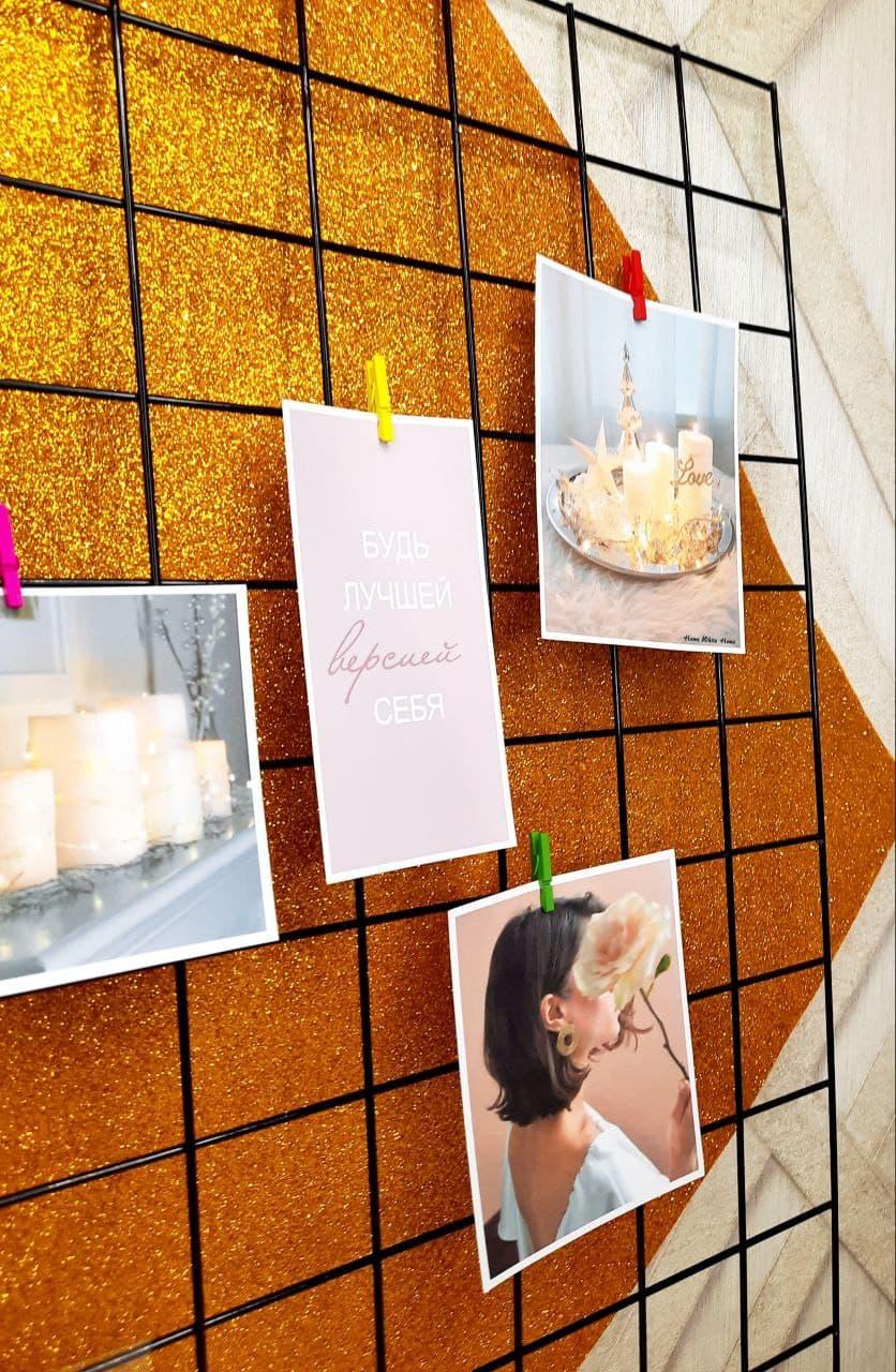 Органайзер доска настроения Мудборд Wuw сетка для заметок и фотографий 90х55 см с прищепками 12 шт. Черный (0105/2mb) - фото 5 Органайзер доска настроения Мудборд Wuw сетка для заметок и фотографий 90х55 см с прищепками 12 шт. Черный (0105/2mb) - фото 5