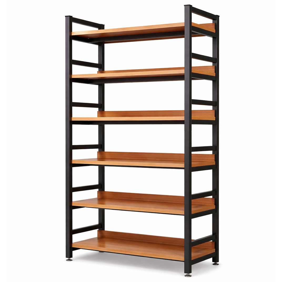Стелаж книжковий RIAS CA72A на 6 полиць 120x32x192 см Deep Walnut-Black (3_08144) Стелаж книжковий RIAS CA72A на 6 полиць 120x32x192 см Deep Walnut-Black (3_08144)