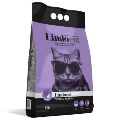 Наполнитель бентонитовый Lindocat для кошачьего туалета с ароматом лаванды и арганового масла 10 л