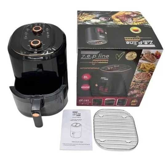 Аэрофритюрница сенсорная ZepLine ZP-141 8 л 4000 Вт (opt-103431) Аэрофритюрница сенсорная ZepLine ZP-141 8 л 4000 Вт (opt-103431)
