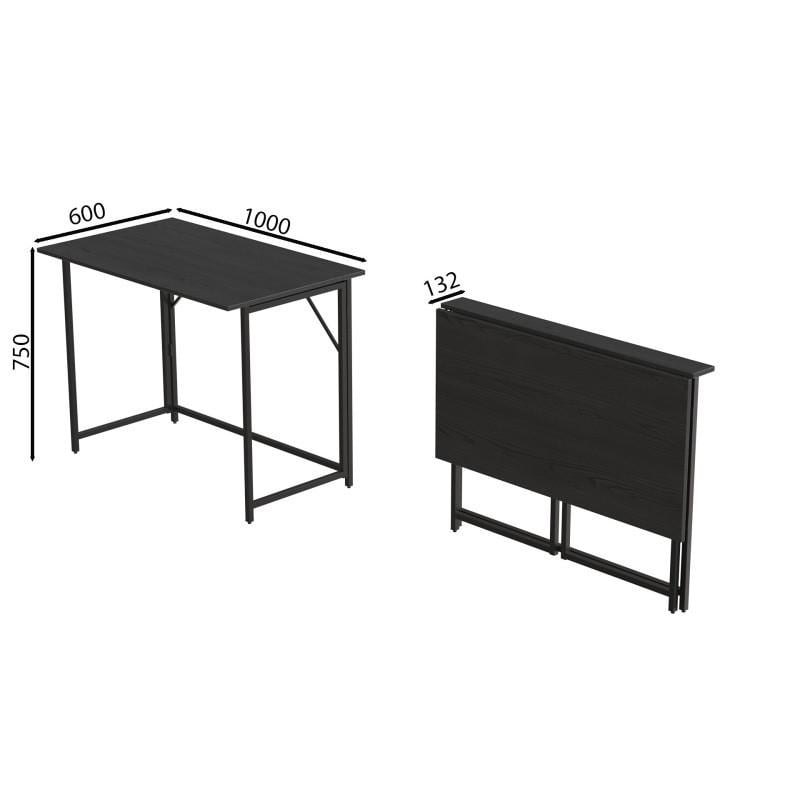 Стіл розкладний Ferrum-decor Moris метал/ДСП Чорний/Сосна Кембра (FRD-104671) - фото 2 Стіл розкладний Ferrum-decor Moris метал/ДСП Чорний/Сосна Кембра (FRD-104671) - фото 2