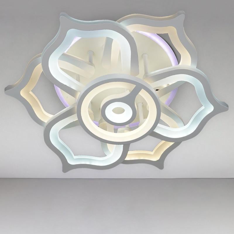 Люстра стельова світлодіодна Light House SRS-16146/7 124W+14W LED з пультом Білий Люстра стельова світлодіодна Light House SRS-16146/7 124W+14W LED з пультом Білий