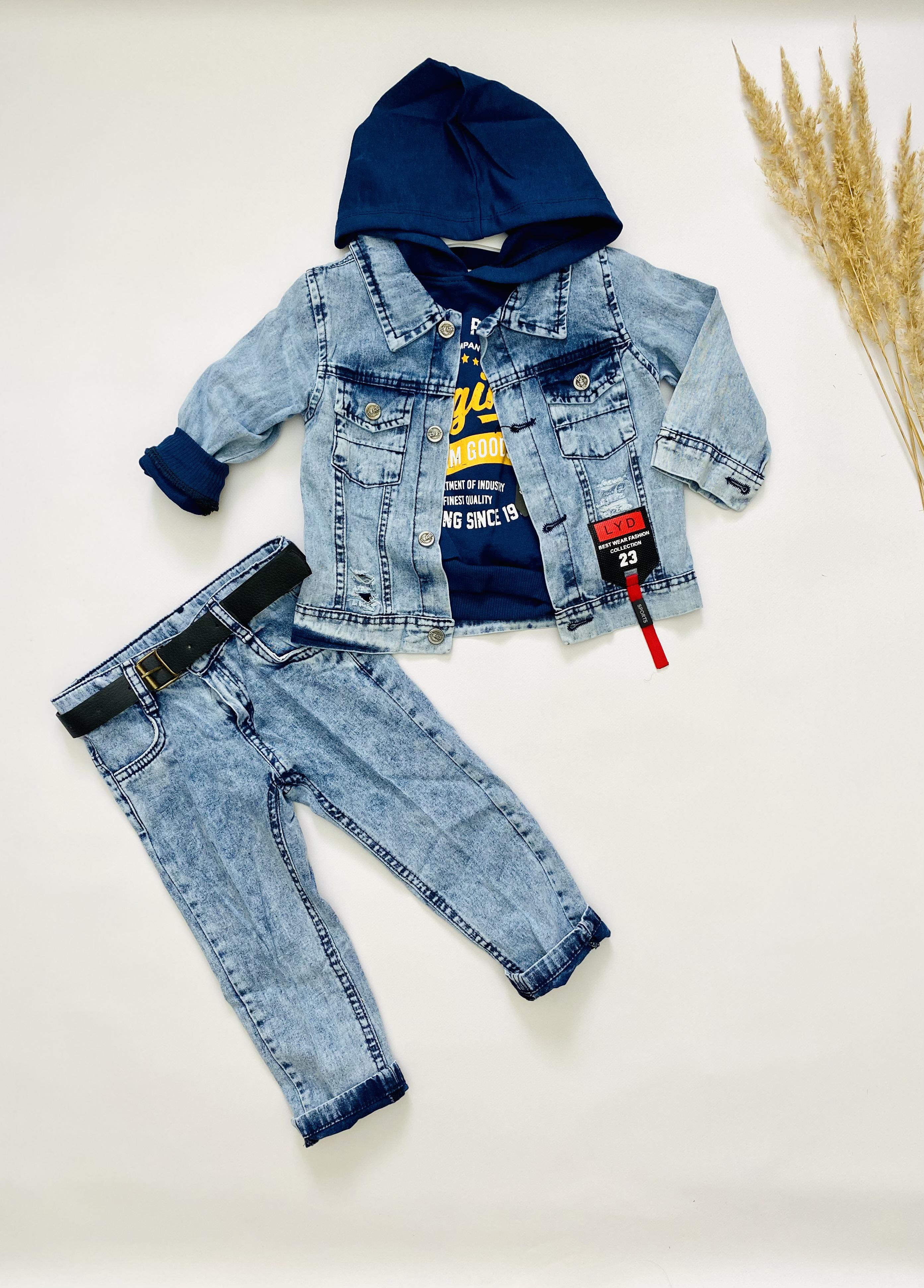 Костюм для хлопчика Murat baby демісезонний джинсова куртка кофта та джинсові штани