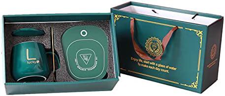 Чашка ерамічна Lucky з USB-підігрівом 350 мл Зелений (23442801) - фото 2