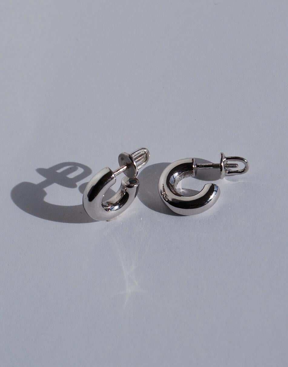 Сережки Hoops жіночі RIMMART JEWELRY сірі One size Сережки Hoops жіночі RIMMART JEWELRY сірі One size