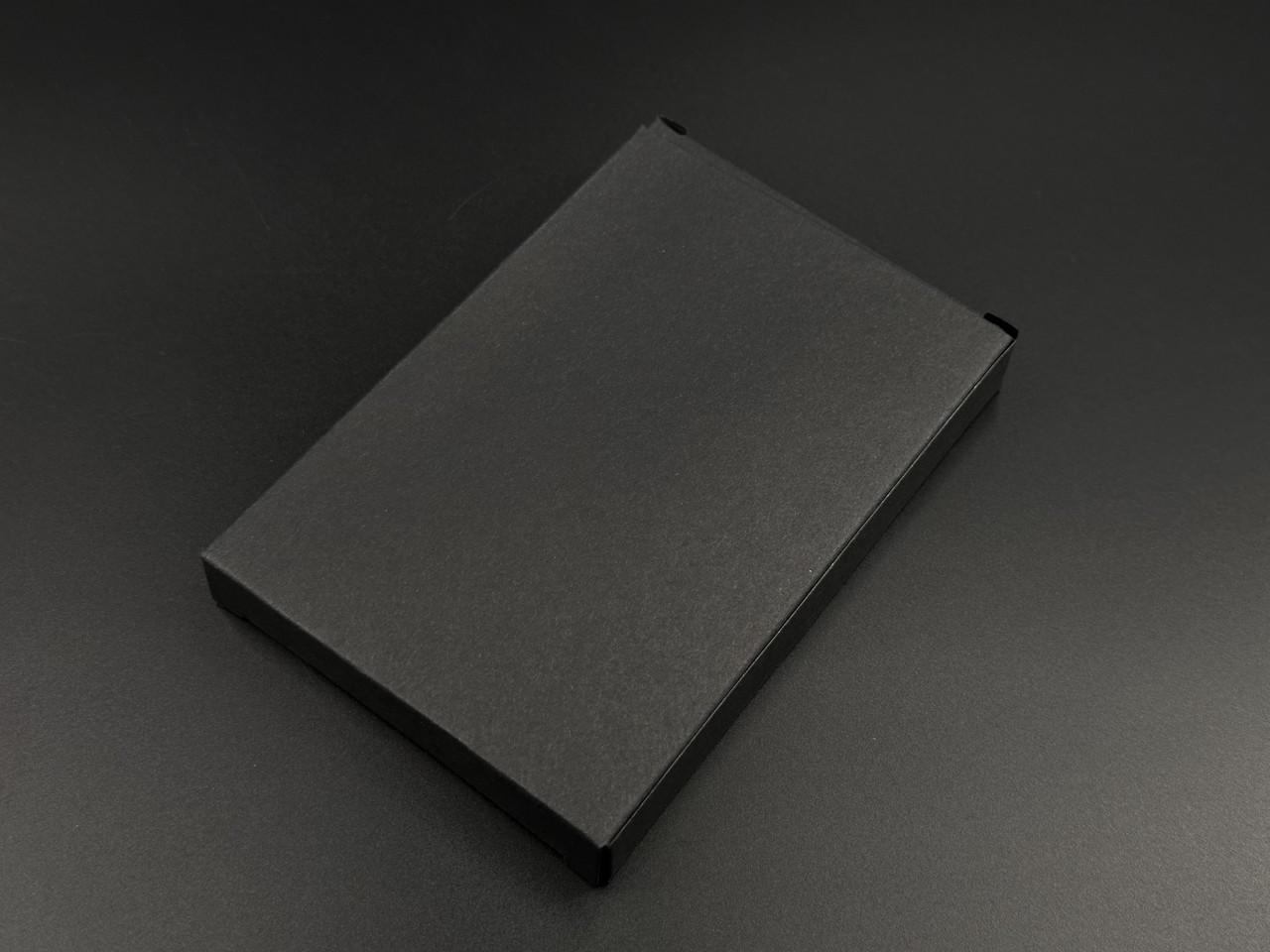 Коробка для подарков сборная с прозрачным окном картонная 12,5х8,5х1,5 см Черный (OA-97) - фото 2 Коробка для подарков сборная с прозрачным окном картонная 12,5х8,5х1,5 см Черный (OA-97) - фото 2