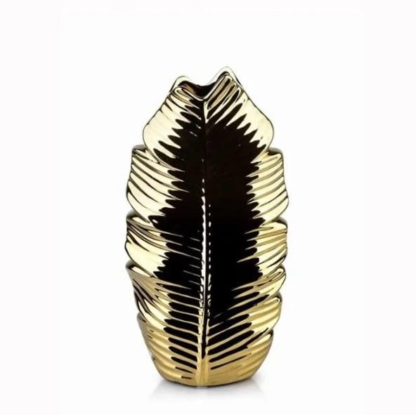 Ваза керамическая Flora Leaf Gold (30305) Ваза керамическая Flora Leaf Gold (30305)