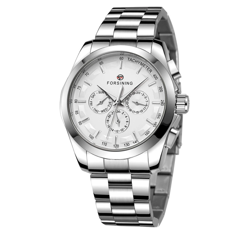 Наручний годинник Forsining 6917 Silver/White Наручний годинник Forsining 6917 Silver/White