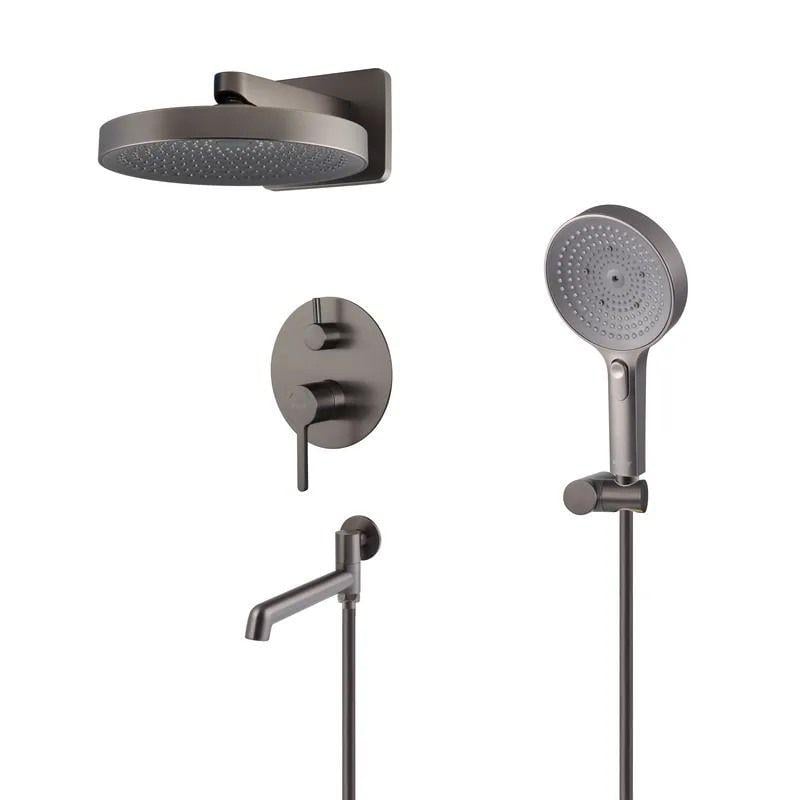 Душевая система KOER KB-66029-07 скрытого монтажа Латунь Графит матовый (KR5954)