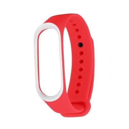 Ремешок для фитнес браслета Xiaomi Mi Band 3 4 Sport Red/White