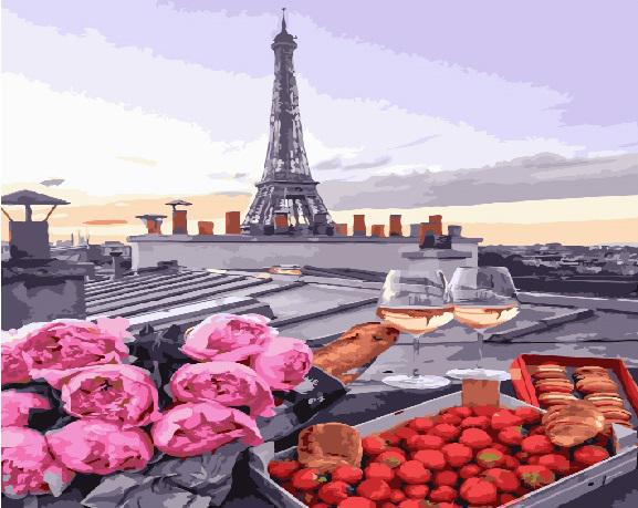 Картина по номерам Brushme Клубника и шампанское 40x50 см без коробки (BK-GX23710)