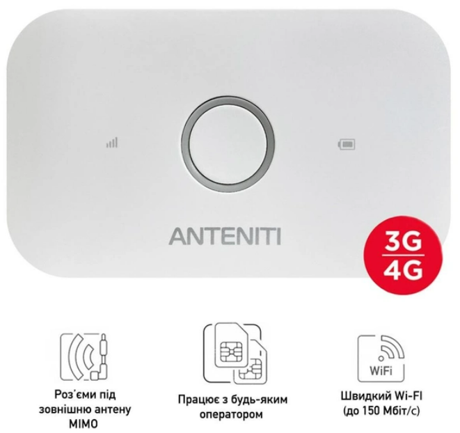 Роутер для интернета ANTENITI 3G/4G Белый (ANTENITI E5573) - фото 2