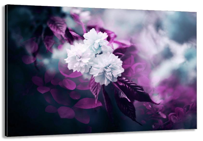 Картина на холсте в гостиную/спальню Цветы 80х120 см (MLP_252)