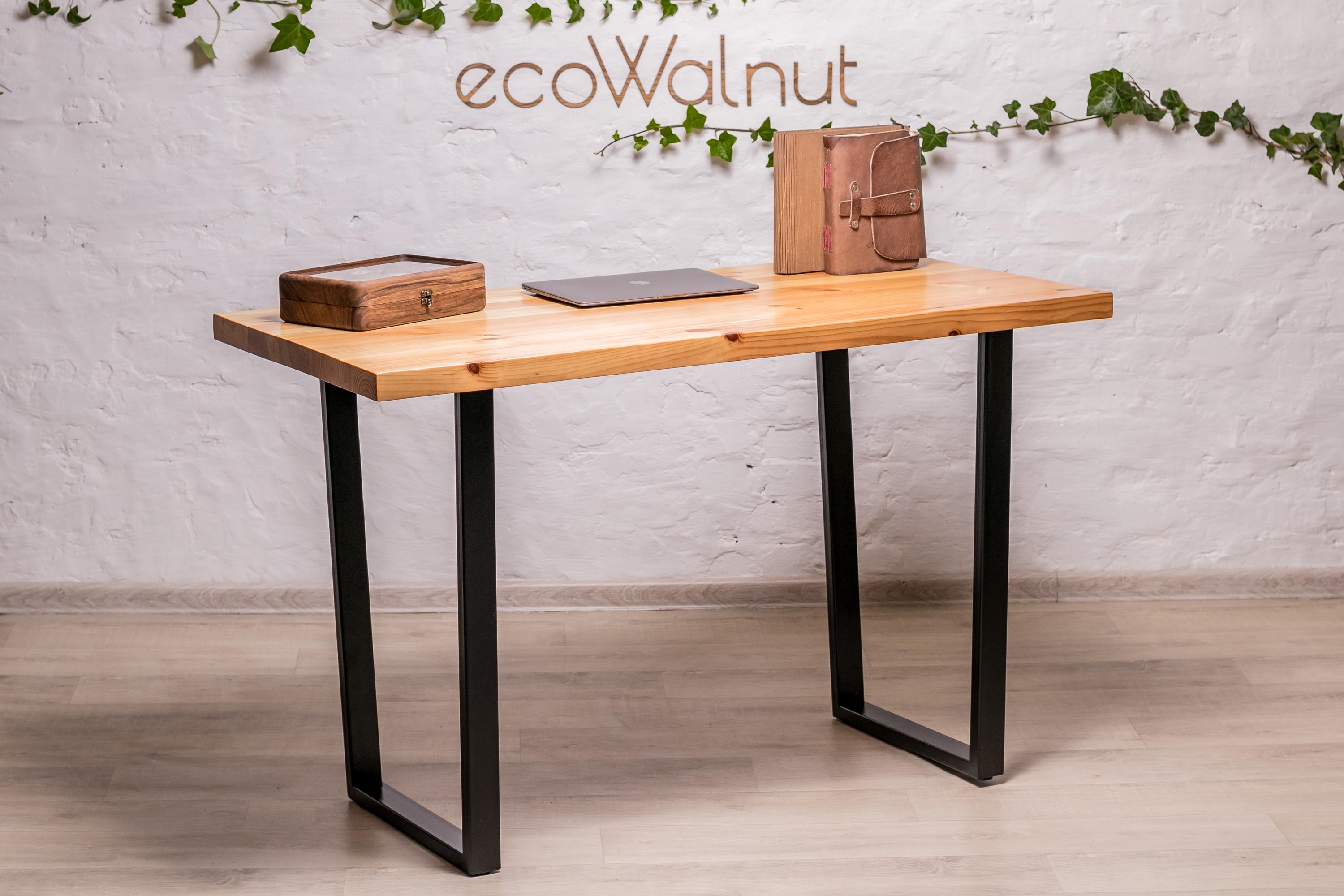 Стол офисный EcoWalnut с прямоугольными краями в стиле лофт M (Сосна EF-2.3) - фото 5