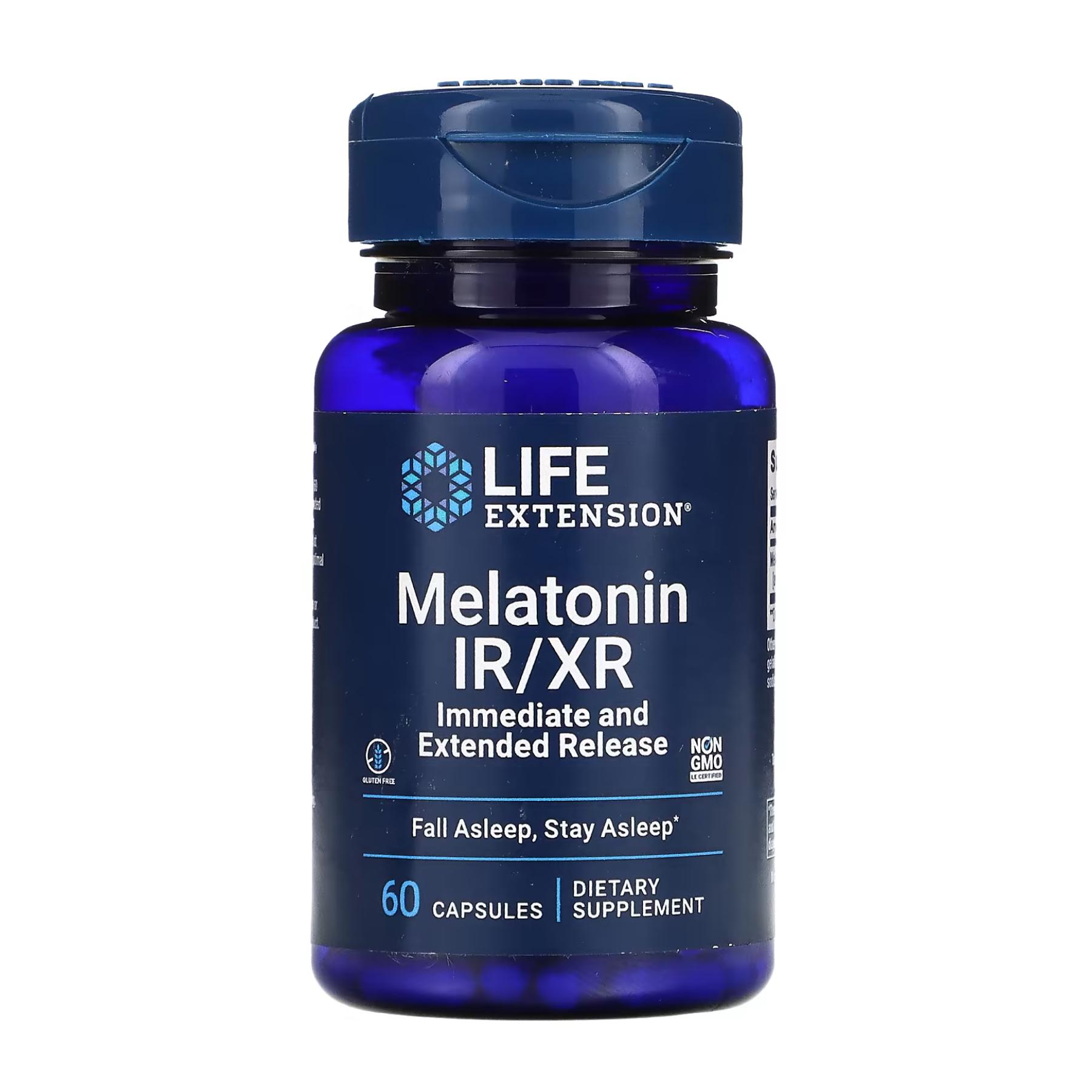 Натуральная добавка Melatonin IR/XR 60 caps (2023-10-3412)