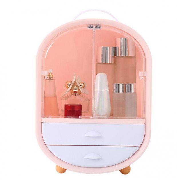 Органайзер для косметики W-19 3 секции Розовый (MD14887)