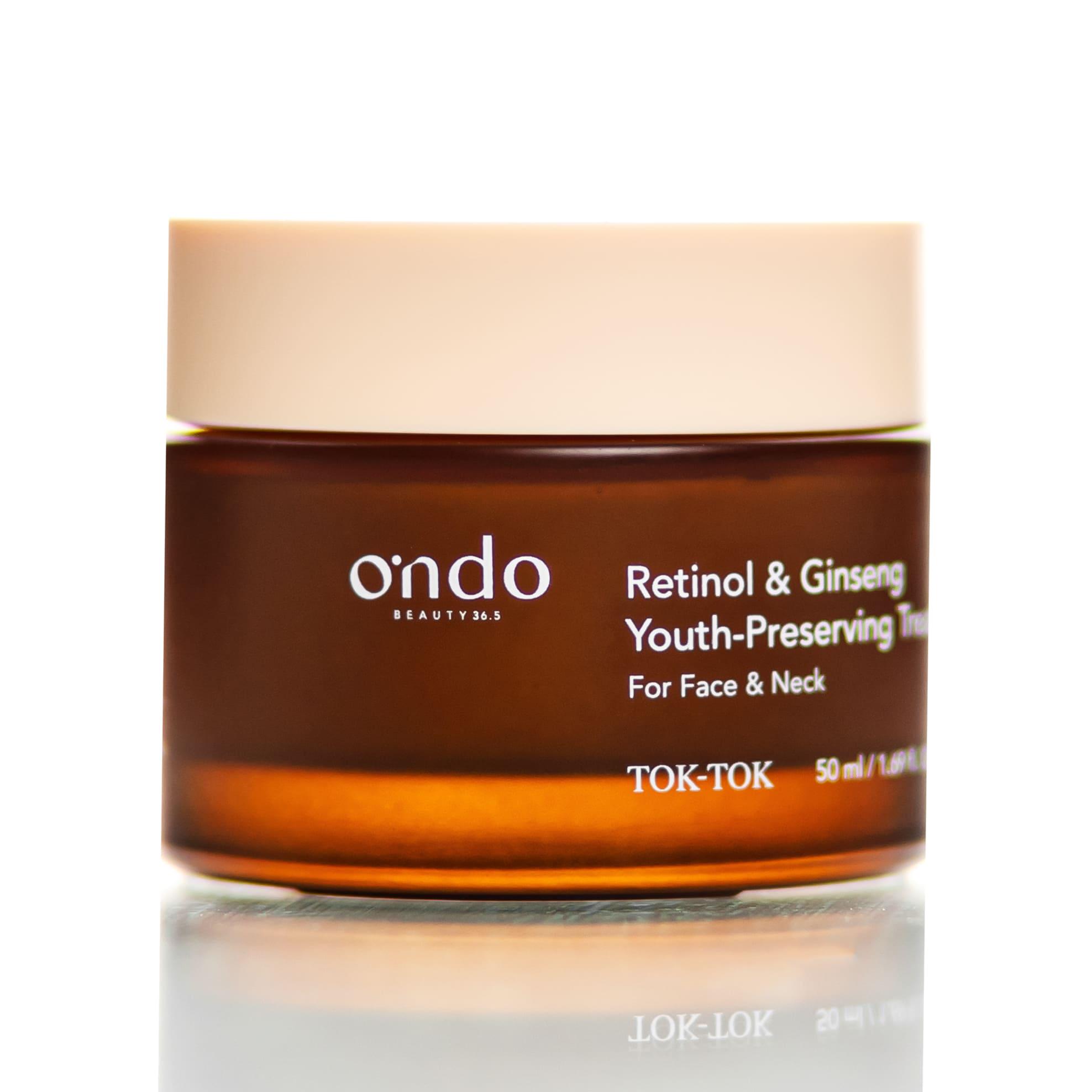 Крем для лица/шеи и зоны декольте с ретинолом антивозрастной Ondo Retinol & Ginseng Youth Preserving Treatment 50 мл