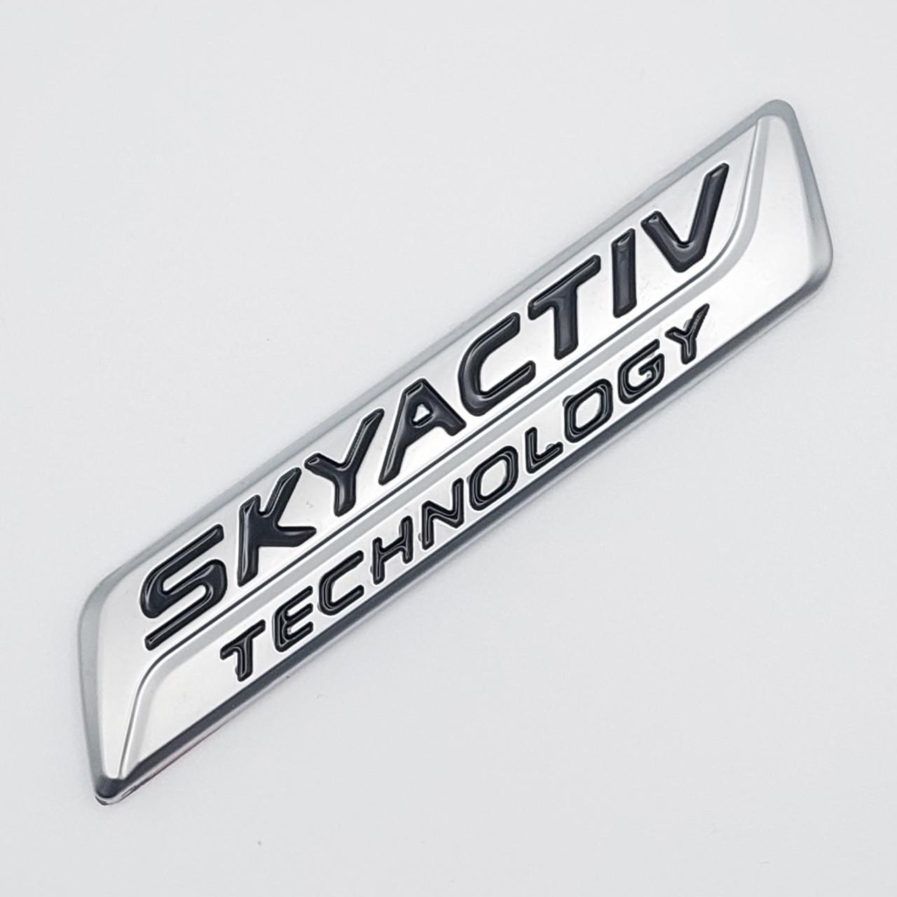Эмблема Skyactiv Mazda металл 10,2х2 см Хром матовый (1812766689)