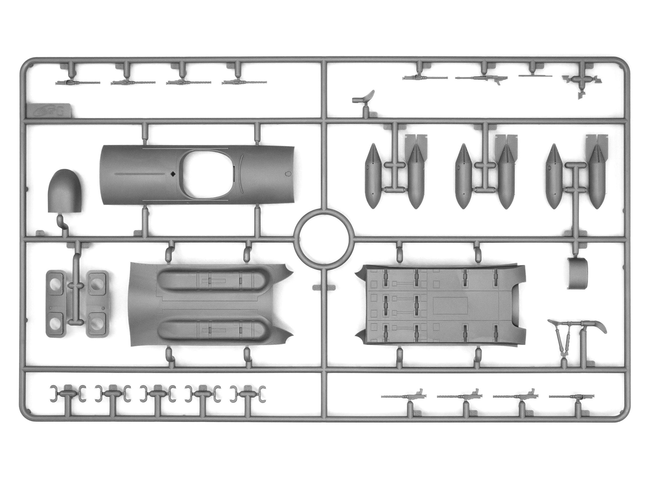 Сборная модель ICM He 111H-16 немецкий бомбардировщик 2 Мировой войны (48263) - фото 10