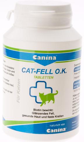 Биотин с микроэлементами Canina Cat-Fell O.K. 50 г 100 таб. (4027565201525)
