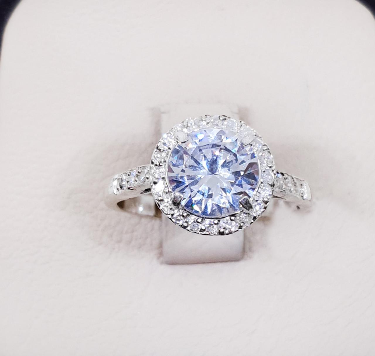 Кольцо серебряное с кубическим цирконием р. 20 3,45 г (1498445574)