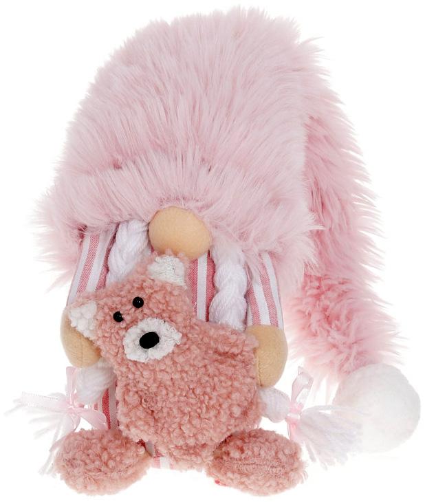 Мягкая игрушка Гном с Медведем 63 см Светло-розовый (BD-877-243)