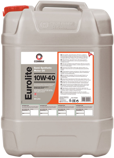 Моторне мастило автомобільне COMMA EUROLITE 10W-40 20 л (EUL20L)