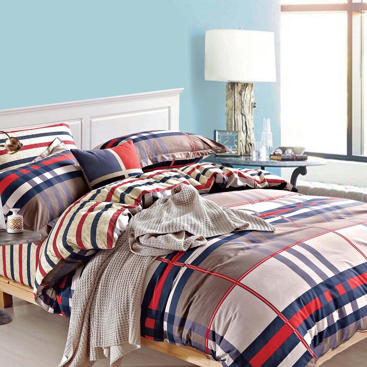 Постельное белье Viluta 22214 с простыней на резинке ранфорс двуспальное (22780)