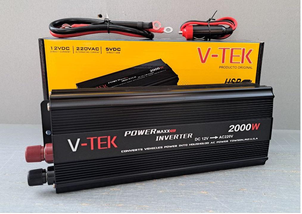 Преобразователь напряжения V-TEK 12-220V 2000W - фото 4 Преобразователь напряжения V-TEK 12-220V 2000W - фото 4